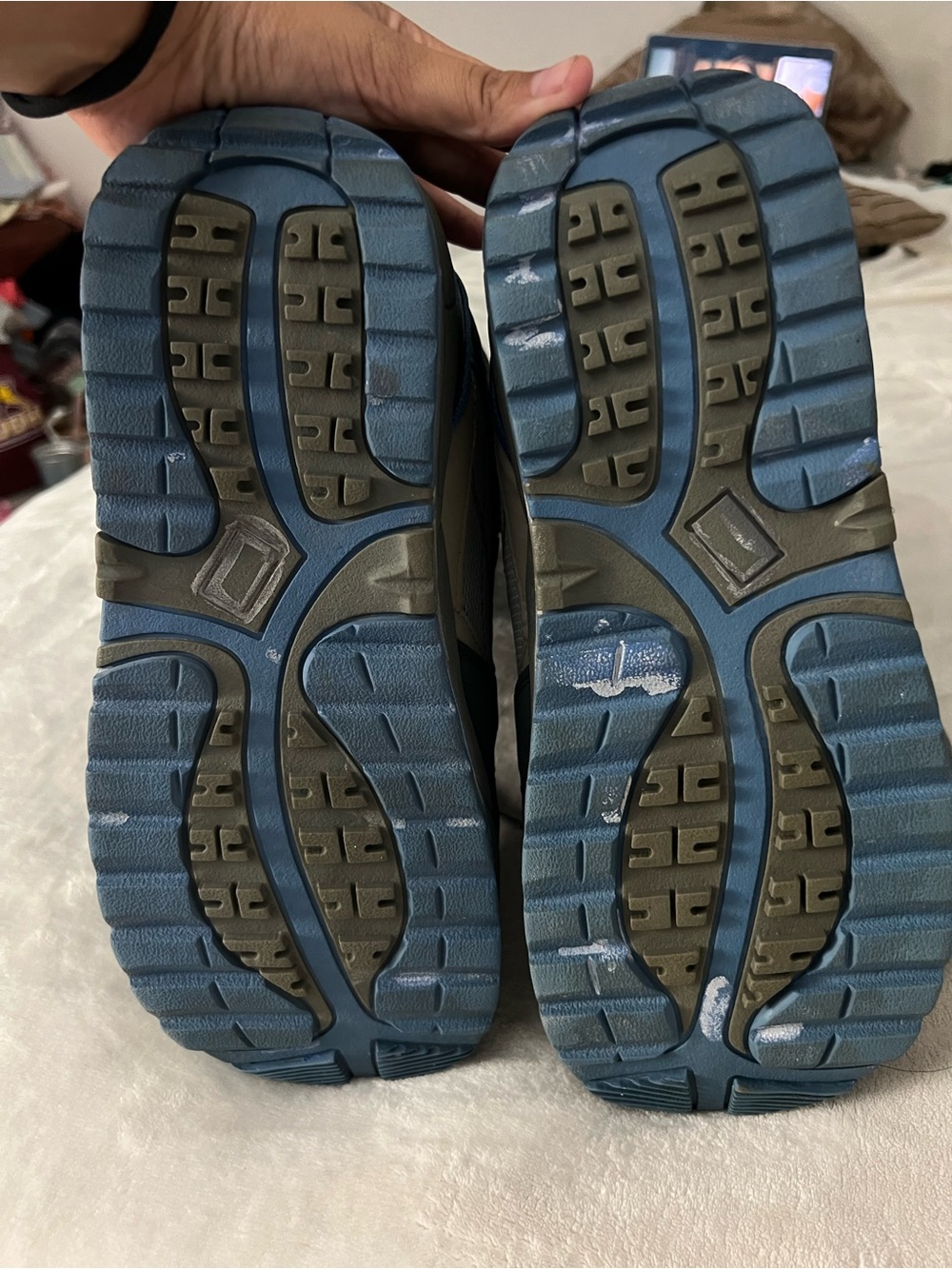 Women’s Gray and Light Blue High-Top Snow Boots (read description) - Picture 7 of 16